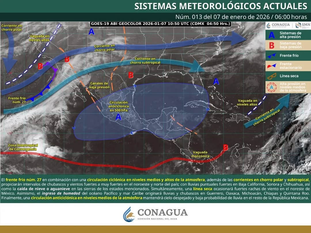 Las costas de Quintana Roo experimentarán rachas de viento de hasta 40 kilómetros por hora durante este miércoles.