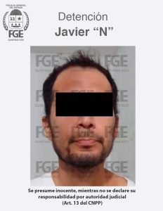 Javier “N” fue capturado en flagrancia por agentes de la Fiscalía General del Estado en la colonia Adolfo López Mateos.