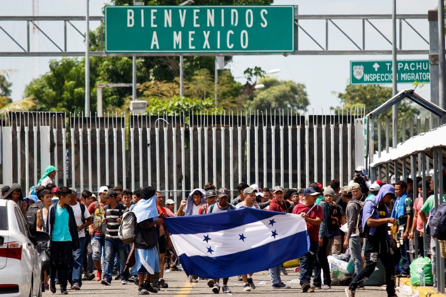 La Presidenta Claudia Sheinbaum durante la conferencia de prensa en Tijuana donde abordó el tema del flujo migratorio.