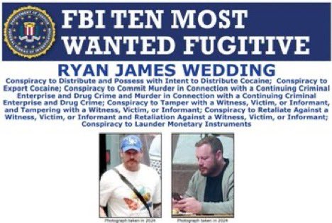 El exatleta Ryan Wedding era considerado por el FBI como uno de los fugitivos más peligrosos vinculados al Cártel de Sinaloa.