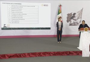 La presidenta Claudia Sheinbaum Pardo anunció que el próximo lunes enviará oficialmente su iniciativa de reforma electoral al Congreso.