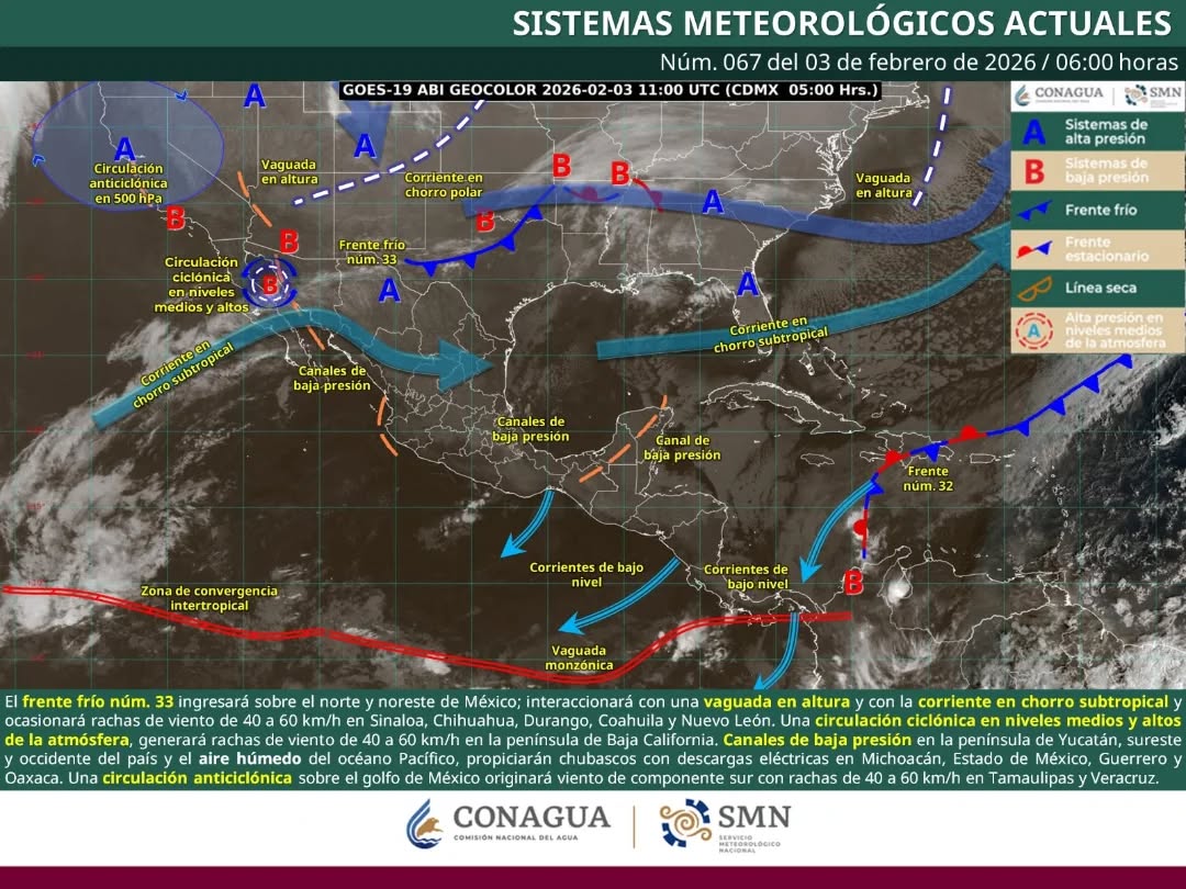 Los vientos frescos del noreste afectarán principalmente a los navegantes y habitantes de las zonas costeras del estado.
