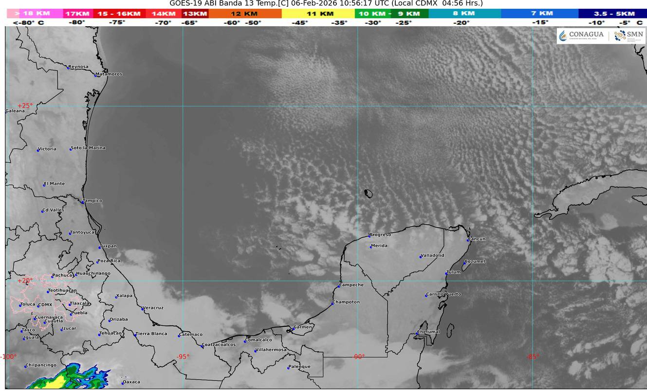 La masa de aire polar genera cielos despejados pero vientos gélidos en las principales playas de la zona norte.