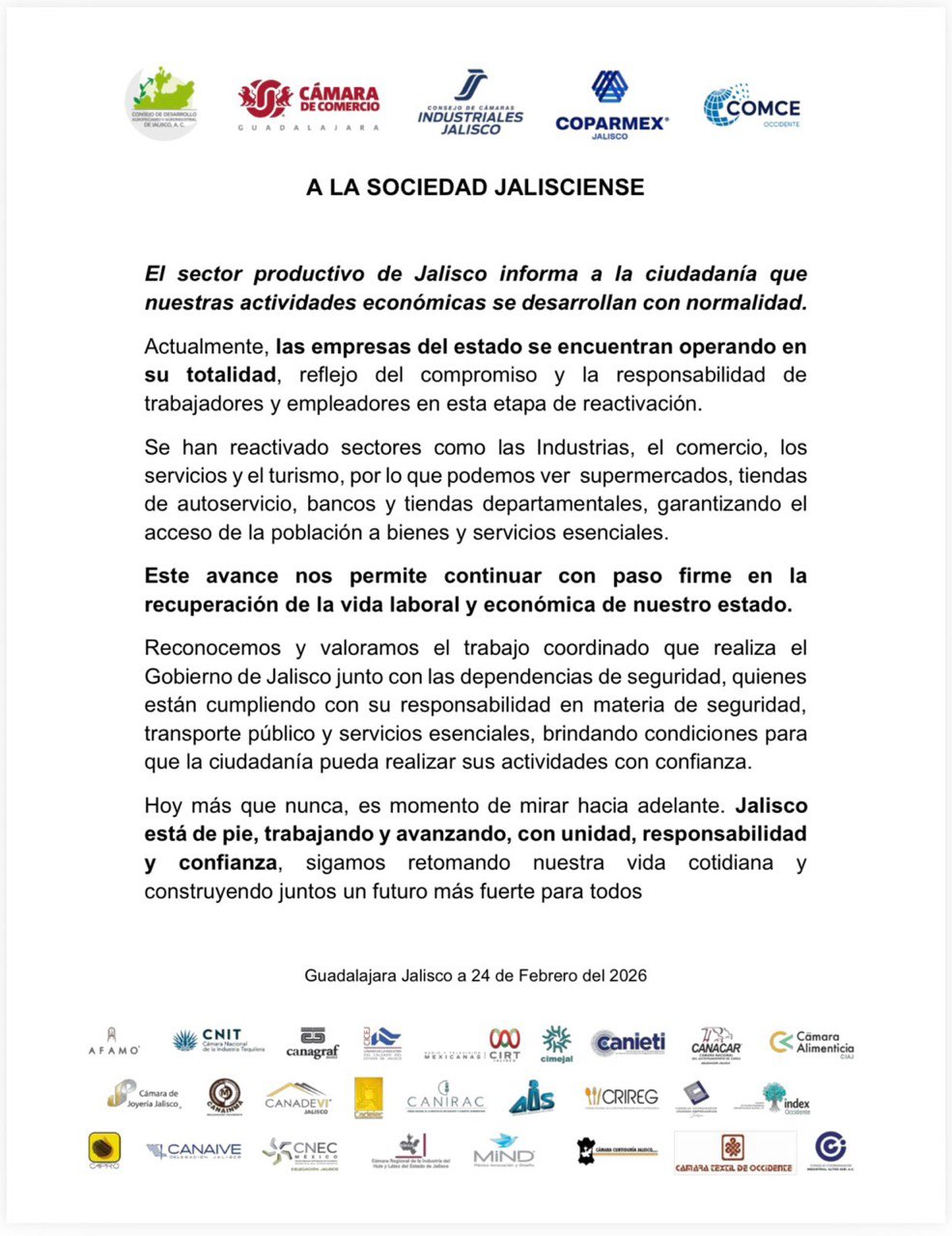 El transporte público en el Área Metropolitana de Guadalajara recupera su frecuencia habitual tras el despliegue de operativos de vigilancia.