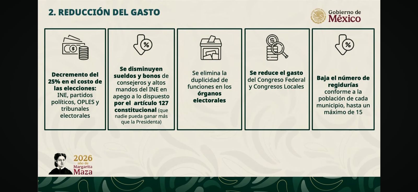 Pablo Gómez, presidente de la Comisión para la Reforma Electoral, detalló el plan para reducir el presupuesto de los partidos políticos en México.