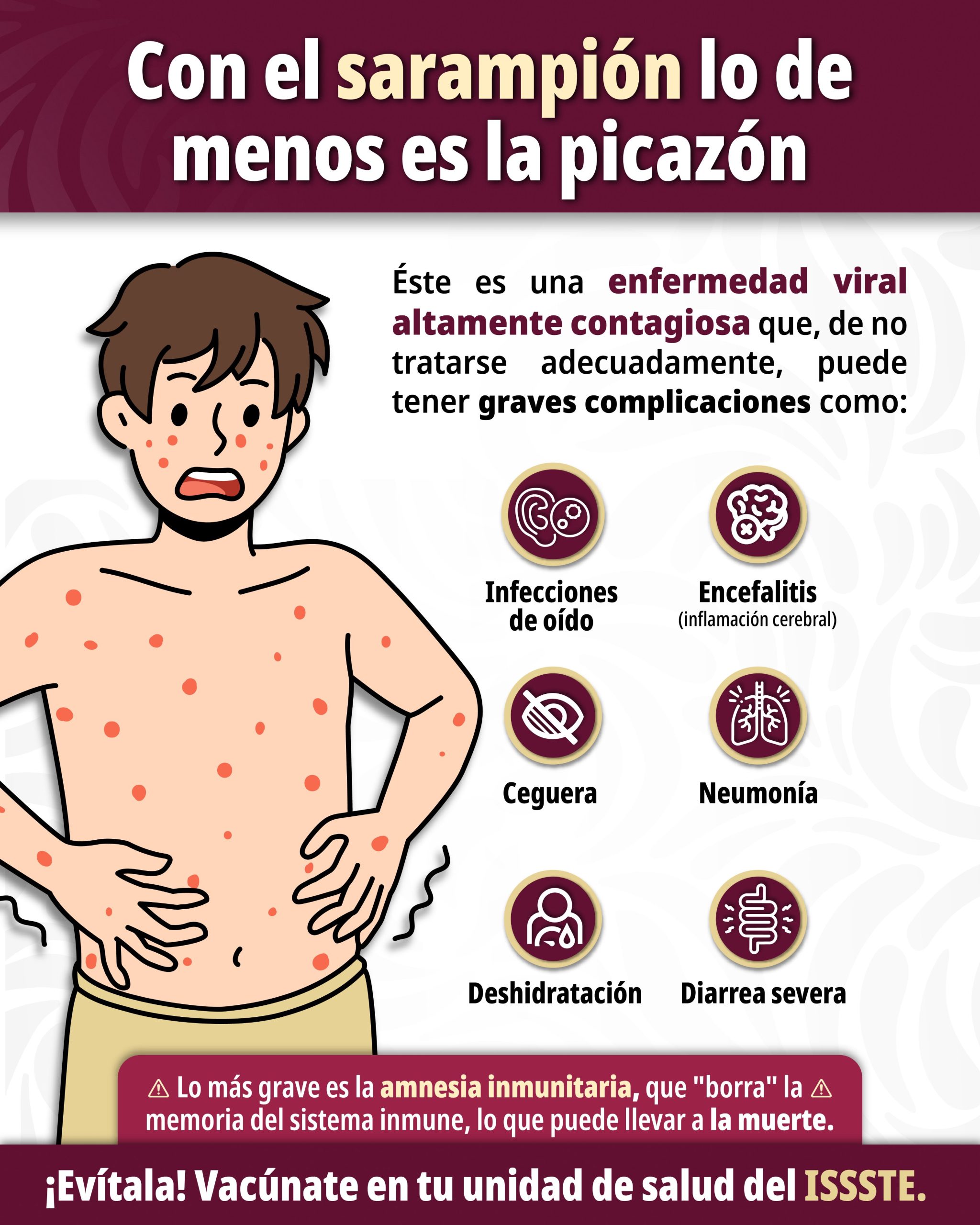 Personal de la Secretaría de Salud realiza labores de vigilancia epidemiológica ante el aumento de casos de sarampión.