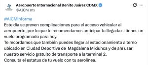 Cientos de taxistas bloquean los accesos principales al Aeropuerto Internacional de la Ciudad de México en protesta contra las aplicaciones digitales.