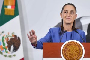La presidenta Claudia Sheinbaum durante la conferencia donde propuso debatir las leyes para menores infractores.