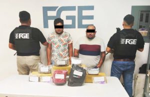 Los detenidos fueron capturados en la colonia Misión de las Flores con drogas y un vehículo relacionado con carpetas de investigación.