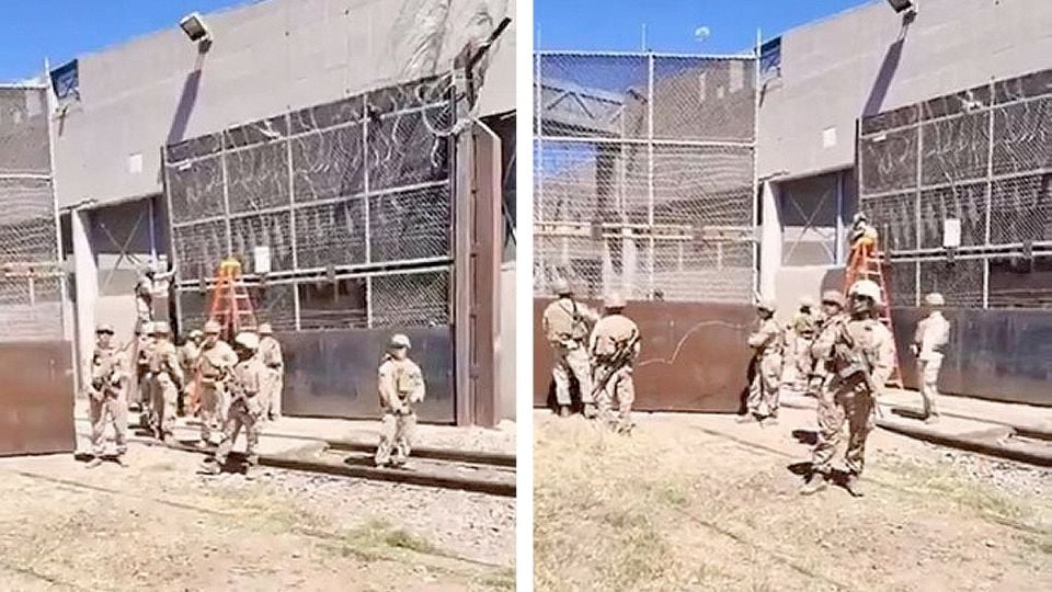 Habitantes de Nogales captaron el momento en que soldados extranjeros cruzaron la línea fronteriza hacia territorio mexicano.