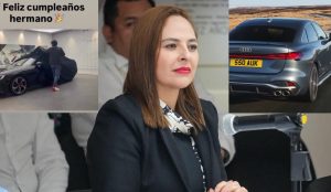 Los hijos de la alcaldesa posan junto a vehículos Audi de reciente modelo en publicaciones que generaron indignación entre los internautas.