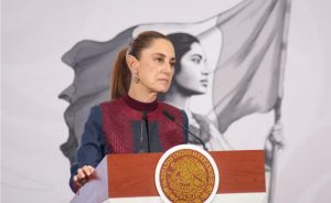 La presidenta Claudia Sheinbaum durante la conferencia donde aclaró el envío de invitaciones diplomáticas para el mundial.