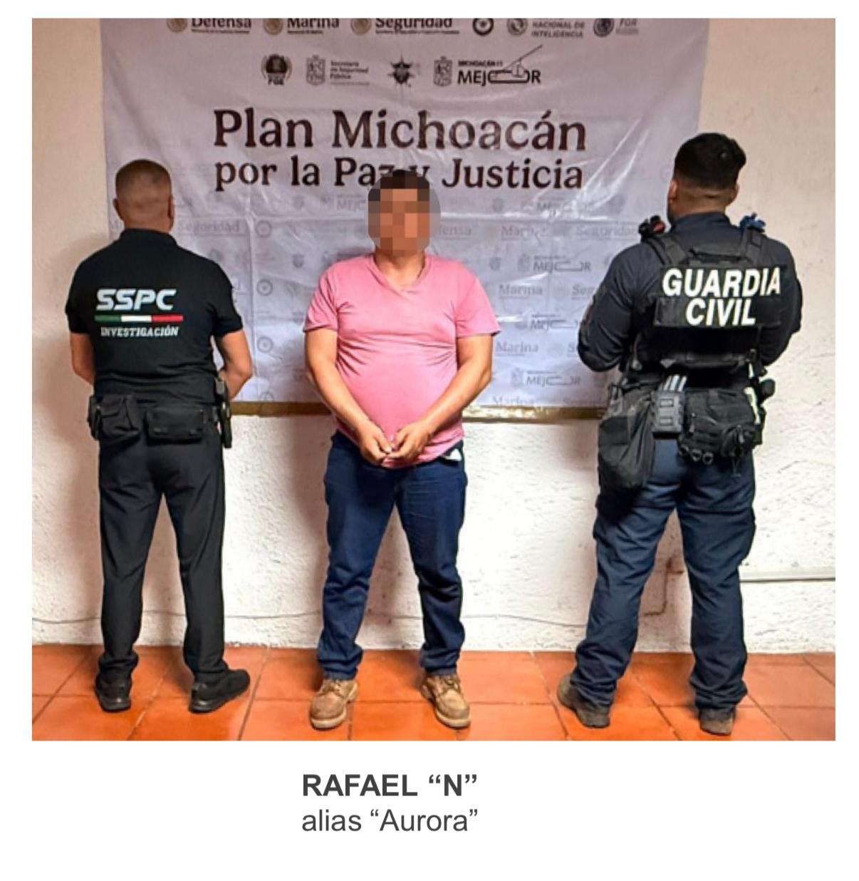 La Fiscalía de Michoacán logró la captura de Rafael “N”, alias “El Mike”, tras operativos de inteligencia en la región de Uruapan.