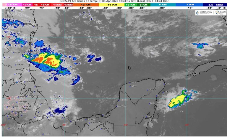 El cielo de Quintana Roo mostrará nubosidad variable durante este miércoles debido al frente frío número 43.