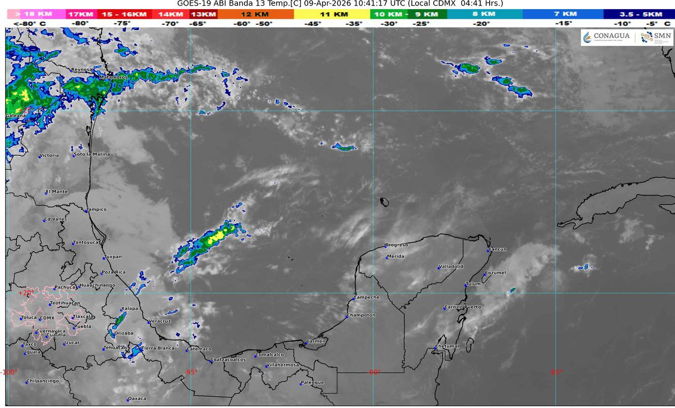 El ingreso de humedad del Caribe provocará nubosidad y lluvias aisladas en los principales municipios del estado este jueves.