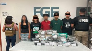 Elementos de la Guardia Nacional y la FGE resguardaron los inmuebles tras concluir con éxito cada operativo de cateo.