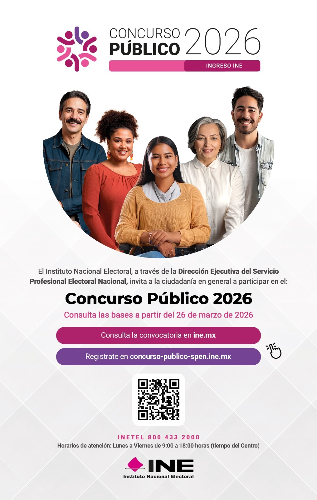 El registro para participar en el concurso público del Instituto Nacional Electoral termina este domingo 12 de abril de 2026.
