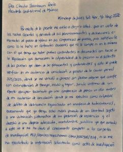 El vicealmirante Manuel Roberto Farías Laguna demanda justicia y acceso a su carpeta de investigación en una carta abierta.
