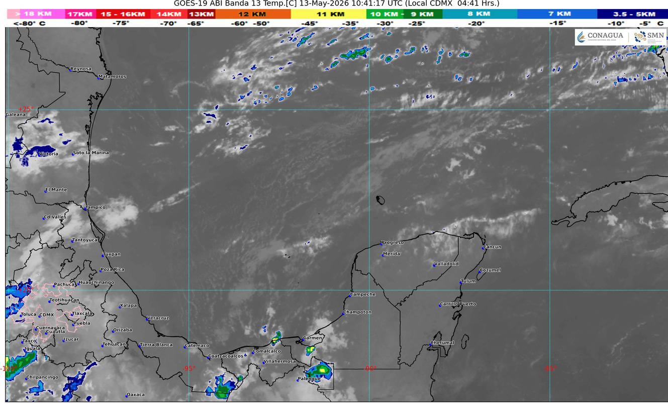 La zona norte del estado espera tormentas eléctricas dispersas durante la tarde de este miércoles.