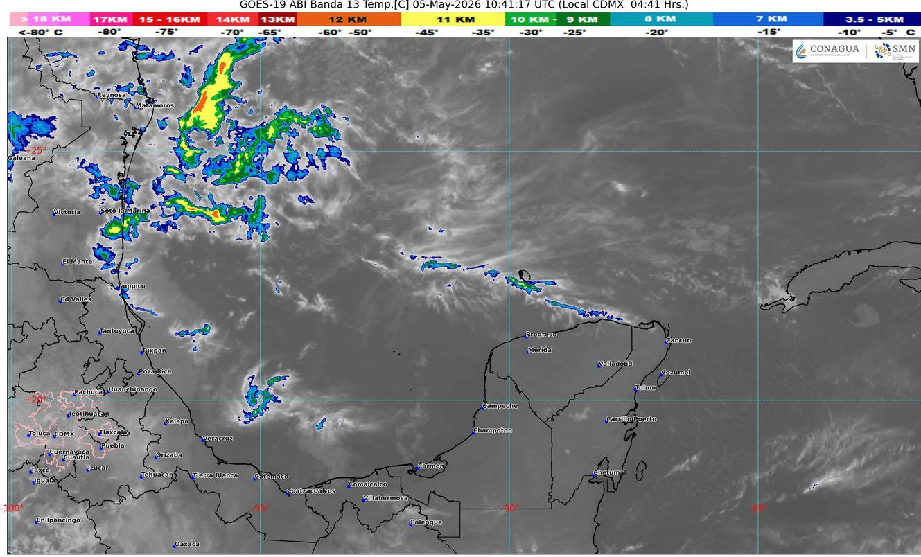 El sol intenso sobre las costas de Quintana Roo eleva la sensación térmica hasta los 41°C.