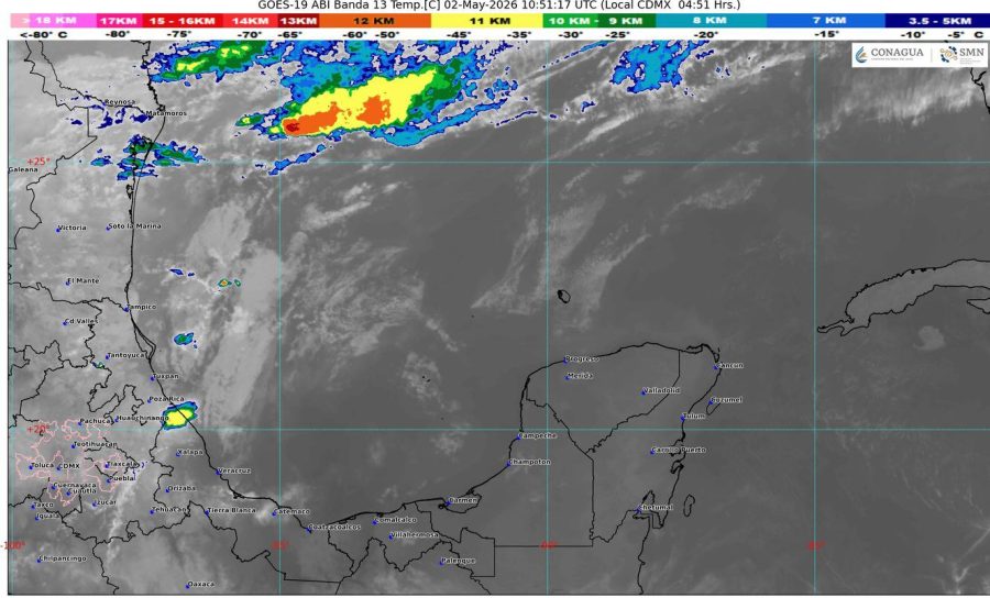 Los habitantes de Quintana Roo enfrentarán un día con lluvias fuertes y temperaturas muy elevadas.