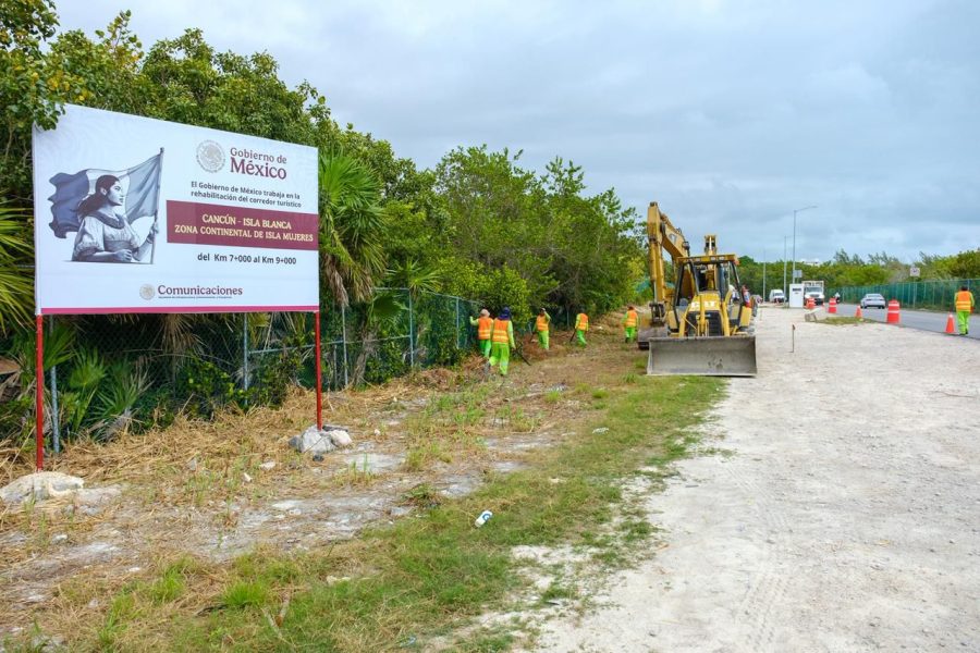 La gobernadora Mara Lezama encabezó el inicio de los trabajos de la carretera a Isla Blanca que contará con cuatro carriles.