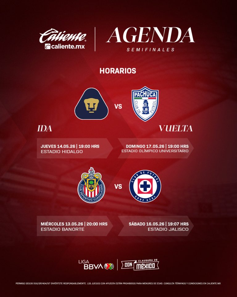 Los aficionados esperan con gran entusiasmo el inicio de las Semifinales de la Liga MX Clausura 2026 en los estadios del país.