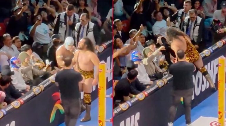Los integrantes de BTS observaron con asombro los lances espectaculares desde la primera fila de la Arena México durante su noche libre.