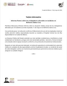 La refinería Antonio Dovalí Jaime en Salina Cruz es un centro estratégico para el abasto de combustibles.