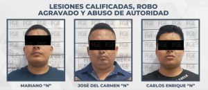 Tres elementos activos fueron vinculados a proceso luego de concretarse la detención de policías en Playa del Carmen por robo y agresión.
