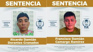 Ricardo Damián Dorantes Granados y Francisco Damián Camargo Ramírez recibieron sentencia definitiva tras el proceso por extorsión.
