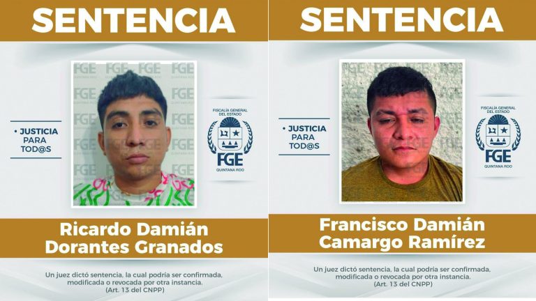 Ricardo Damián Dorantes Granados y Francisco Damián Camargo Ramírez recibieron sentencia definitiva tras el proceso por extorsión.