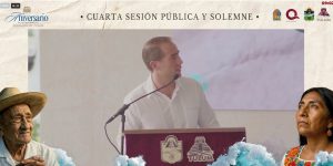El presidente municipal Diego Castañón encabezó los festejos oficiales por el 18 aniversario de Tulum ante la comunidad local.