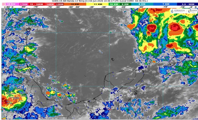 El clima en Quintana Roo provocará nublados y lluvias aisladas en las playas del norte del estado durante el día.