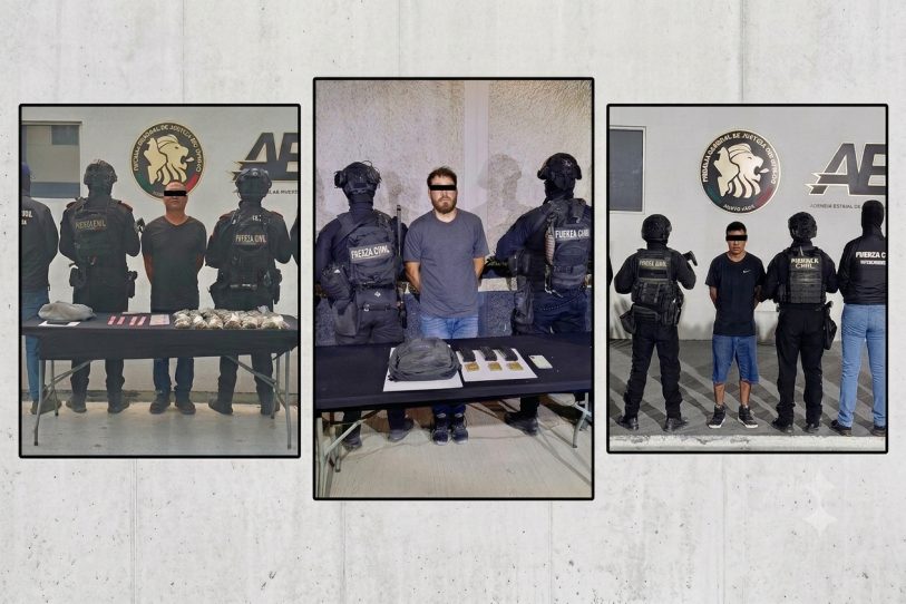 Elementos de Fuerza Civil capturaron a tres hombres señalados como generadores de violencia en Nuevo León.
