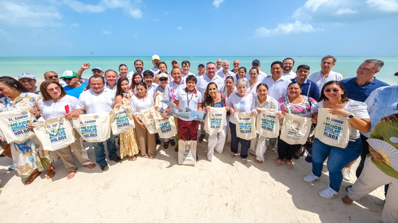 La gobernadora Mara Lezama y la secretaria Alicia Bárcena inauguran los trabajos del modelo de economía circular en la isla de Holbox.