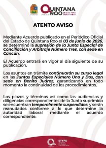 Las oficinas de la Secretaría del Trabajo y Previsión Social de Quintana Roo ejecutan cambios profundos para erradicar las malas prácticas procesales.