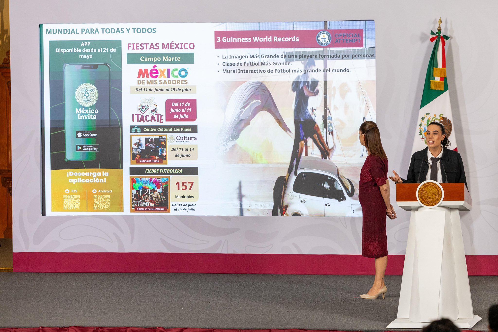 La secretaria de Turismo, Josefina Rodríguez Zamora, expuso las ventajas de la nueva plataforma digital durante la conferencia presidencial.