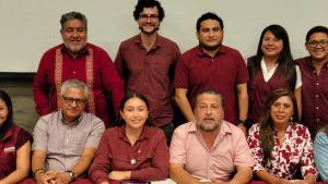 Johana Acosta y Jorge Sanén encabezaron la rueda de prensa para detallar las normas del proceso interno de Morena.