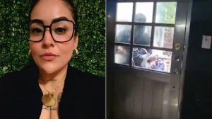 La fiscal Lisbeth Aurelia Jiménez Aguirre expone los avances en la búsqueda de la periodista Roxana Guzmán ante los medios de comunicación.
