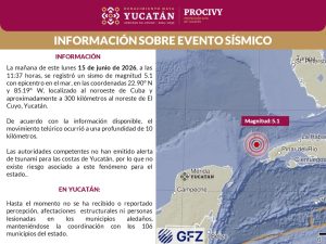El Centro Sismológico Europeo-Mediterráneo detectó el movimiento telúrico de magnitud 5.3 a las 12:37 horas de este lunes.