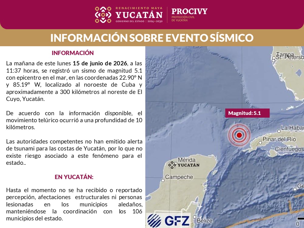 El Centro Sismológico Europeo-Mediterráneo detectó el movimiento telúrico de magnitud 5.3 a las 12:37 horas de este lunes.