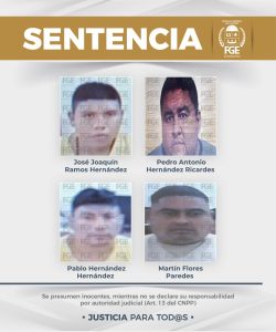 El fiscal general Raciel López Salazar detalla las sentencias condenatorias obtenidas en contra de los extorsionadores ante los medios informativos.