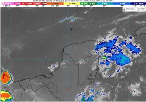 Un canal de baja presión generará incremento de nubes y chubascos en diversos municipios de Quintana Roo.