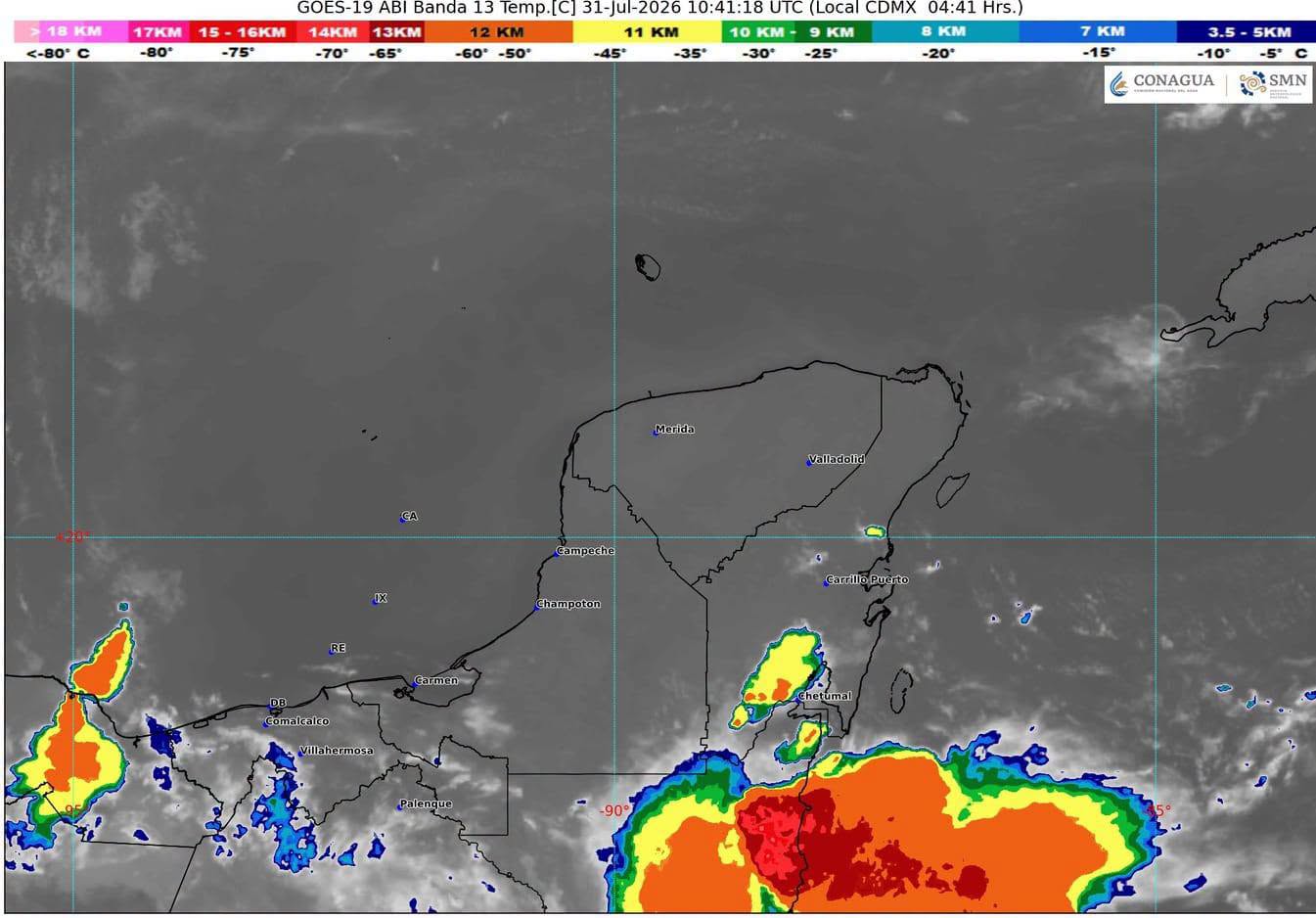 Un canal de baja presión y la cercanía de una onda tropical incrementarán la presencia de lluvias en los municipios del estado.