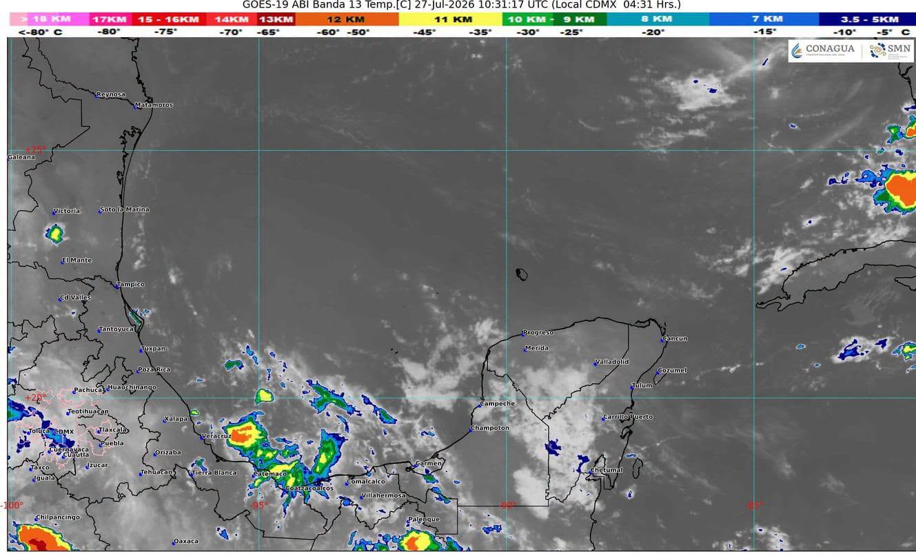Las precipitaciones intensas afectarán las zonas urbanas y turísticas de la entidad durante este lunes.