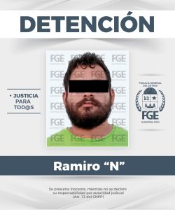 Fuerzas federales y municipales coordinaron la detención del imputado en el norte de Quintana Roo.