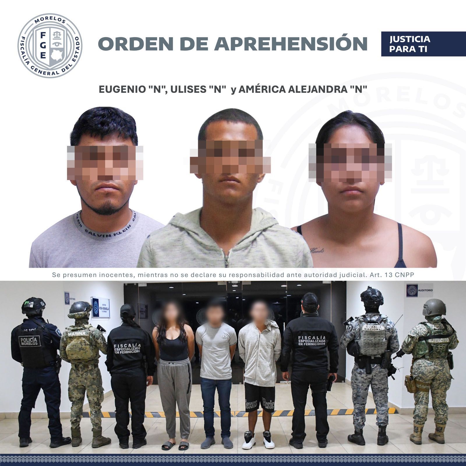 Las autoridades ministeriales informaron la detención de tres presuntos responsables de la violencia en Yautepec.