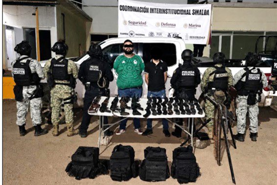 Elementos de las fuerzas armadas coordinaron el operativo para lograr la detención de El 20 en Villa Unión.