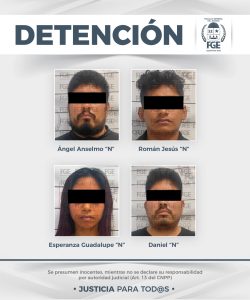 Agentes de la Fiscalía General del Estado cumplimentaron las órdenes de aprehensión tras denuncias por extorsión en la colonia Centro.